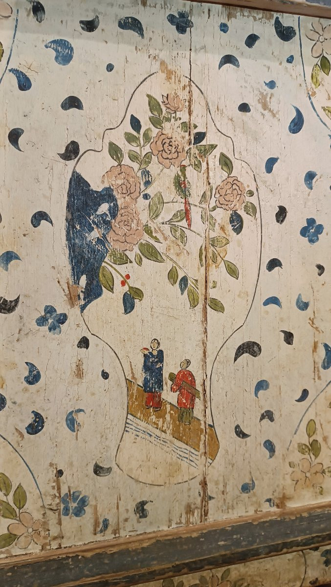 OROLOGIO A PENDOLO "MORBIER" LACCATO FINE XVIII-INIZI XIX SECOLO-photo-4