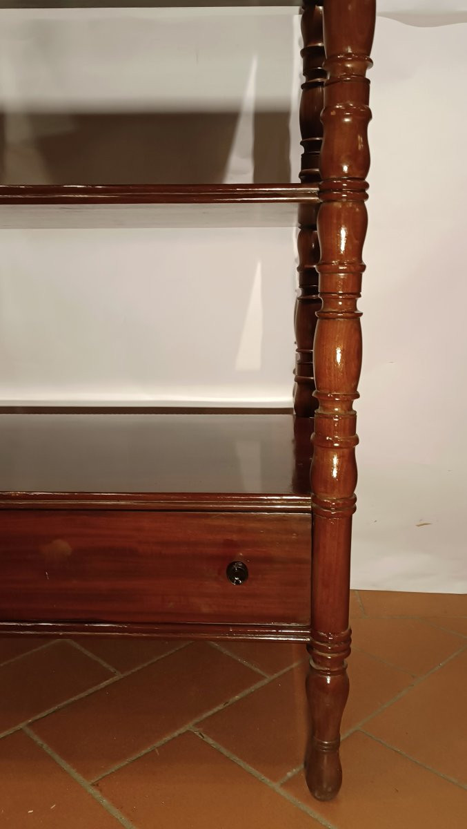 ÉTAGÈRE IN MOGANO VITTORIANA META' XIX SECOLO -photo-2