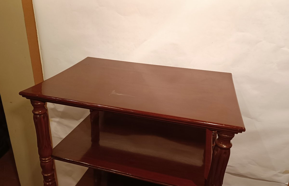 ÉTAGÈRE IN MOGANO VITTORIANA META' XIX SECOLO -photo-5