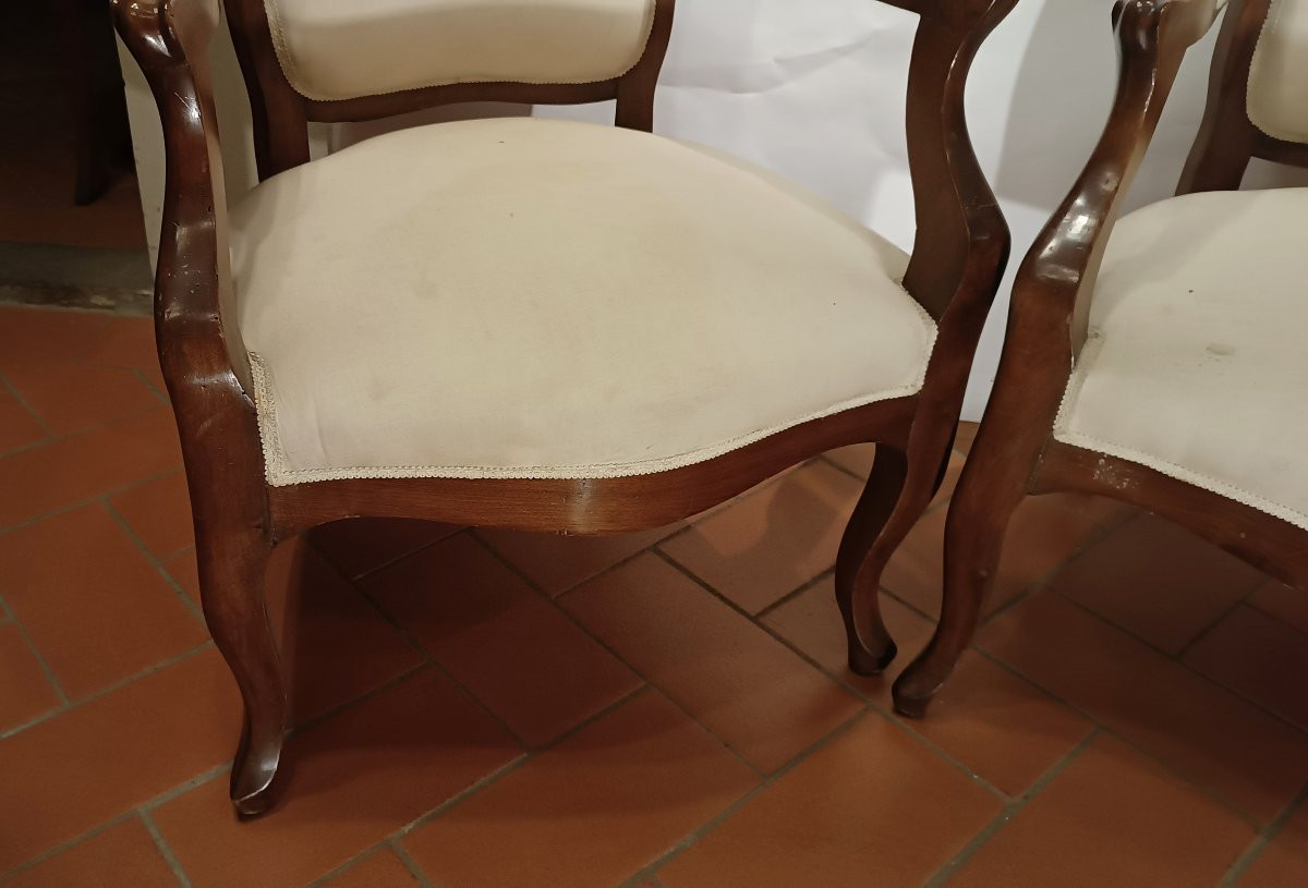 COPPIA DI POLTRONE LUIGI FILIPPO META' XIX SECOLO -photo-2