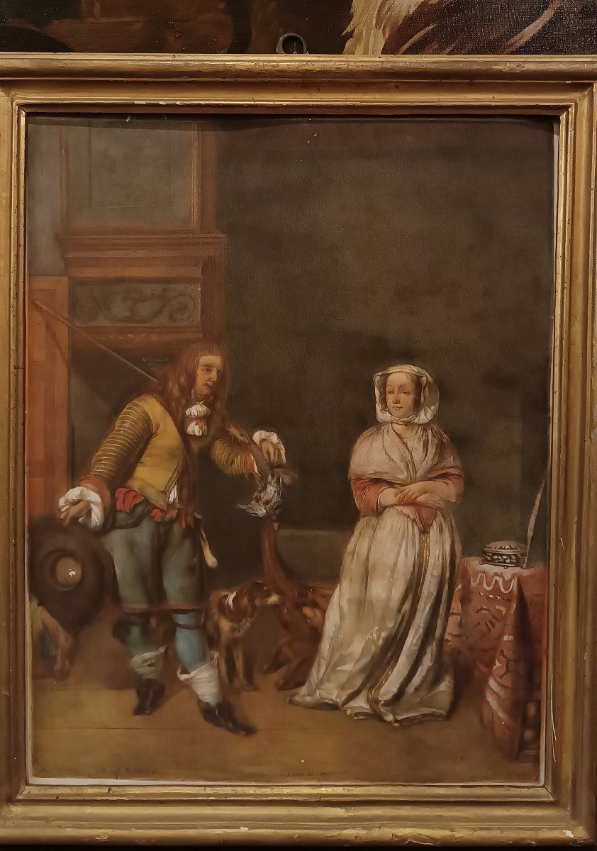 INCISIONE DI LASINIO CON PERSONAGGI SECONDA META' XVIII SECOLO -photo-2