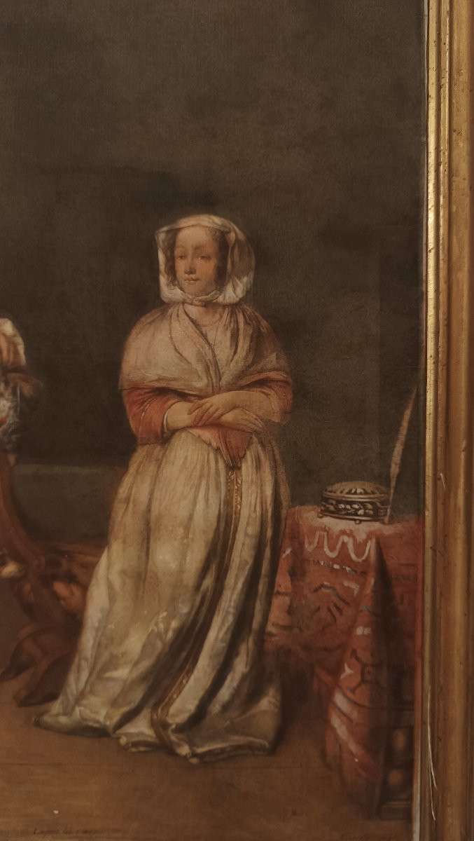 INCISIONE DI LASINIO CON PERSONAGGI SECONDA META' XVIII SECOLO -photo-4