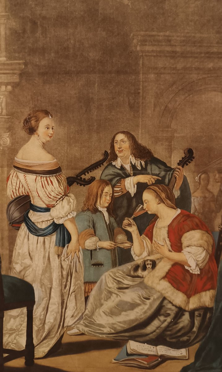 INCISIONE DI LASINIO CON FAMIGLIA MIRIS SECONDA META' XVIII SECOLO -photo-3