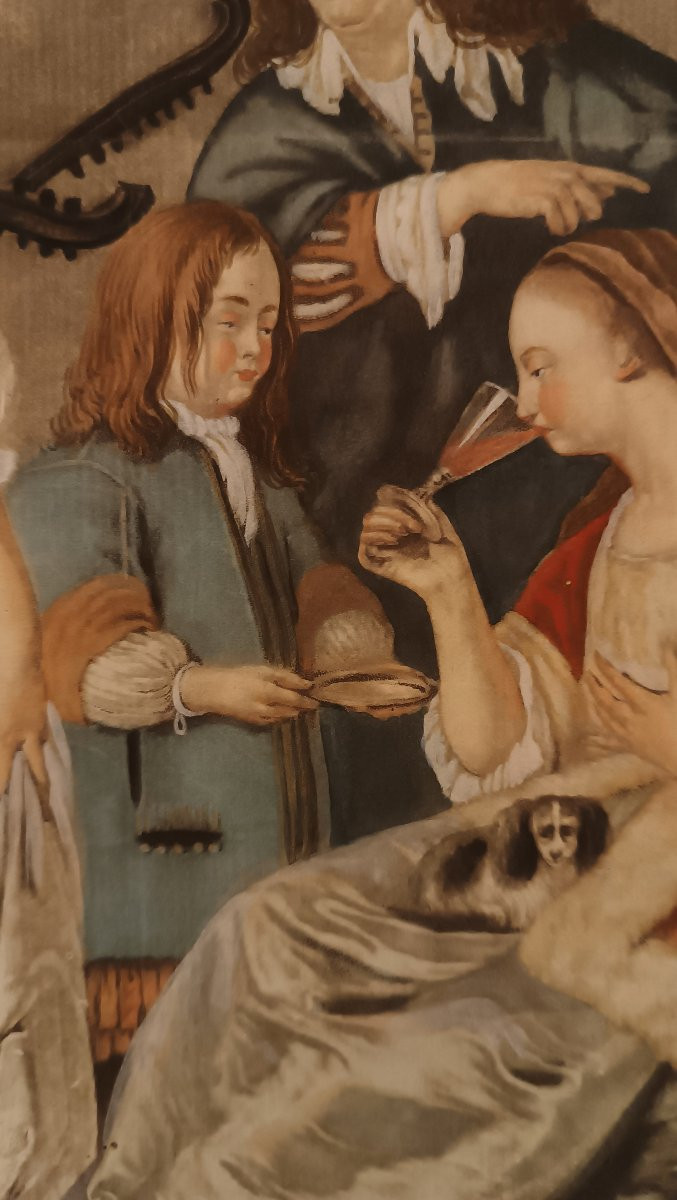 INCISIONE DI LASINIO CON FAMIGLIA MIRIS SECONDA META' XVIII SECOLO -photo-2