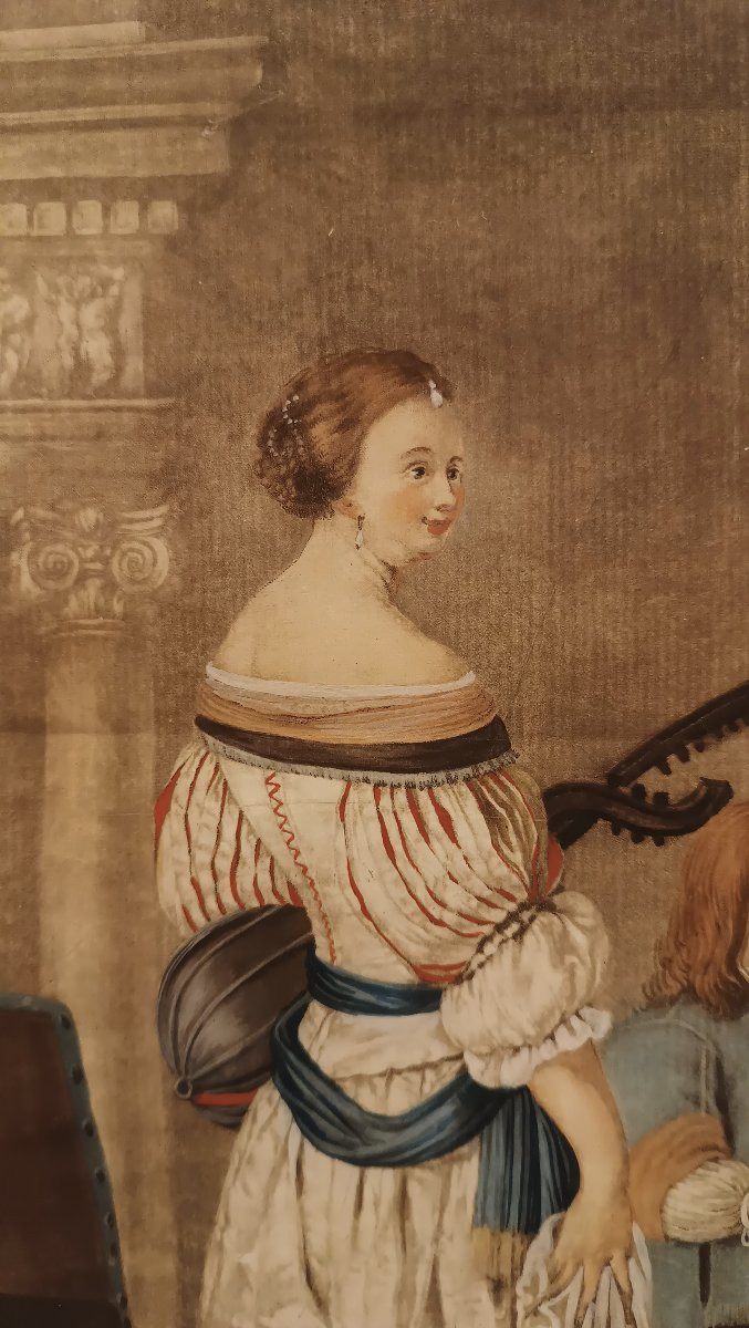 INCISIONE DI LASINIO CON FAMIGLIA MIRIS SECONDA META' XVIII SECOLO -photo-3