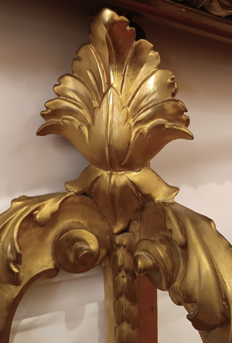 ANGOLIERA IN LEGNO DORATO SECONDA META' XIX SECOLO-photo-4