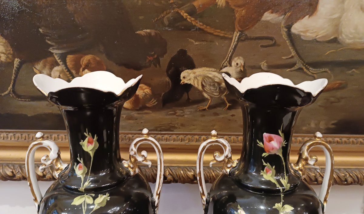 COPPIA DI VASI GINORI DOCCIA PRIMI XIX SECOLO -photo-4