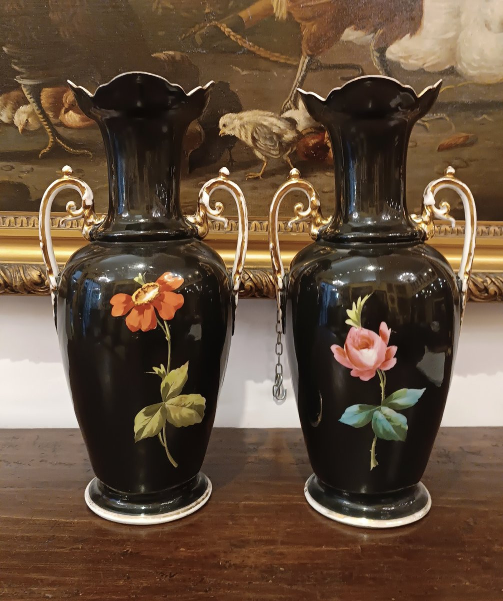 COPPIA DI VASI GINORI DOCCIA PRIMI XIX SECOLO -photo-3