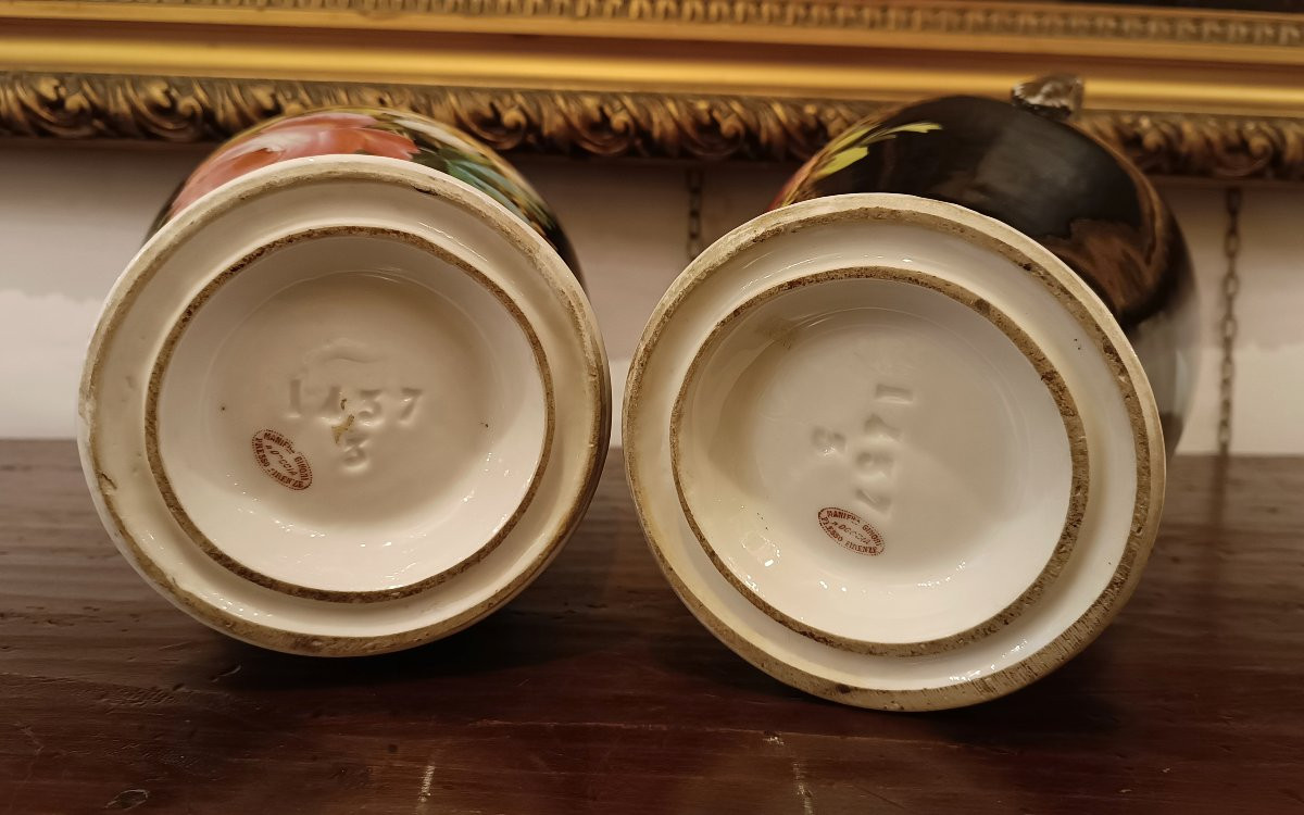 COPPIA DI VASI GINORI DOCCIA PRIMI XIX SECOLO -photo-7