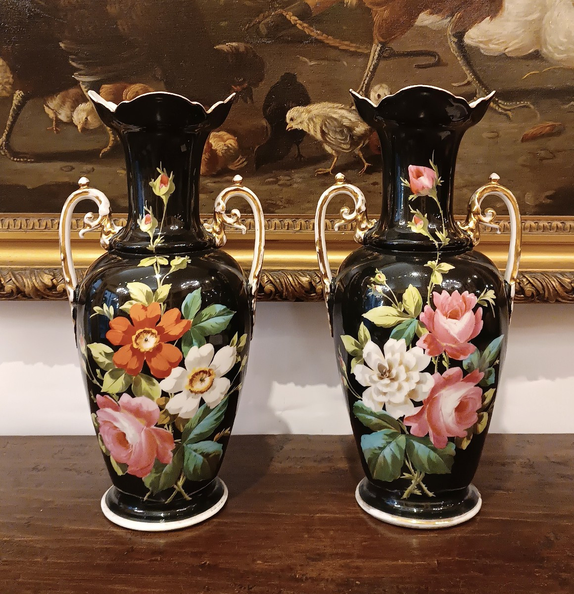 COPPIA DI VASI GINORI DOCCIA PRIMI XIX SECOLO 