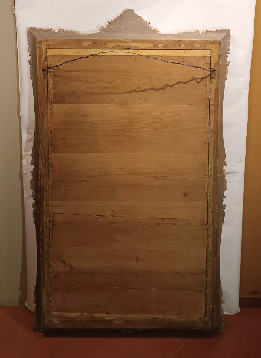 SPECCHIERA IN PASTIGLIA DIPINTA META' XIX SECOLO -photo-4