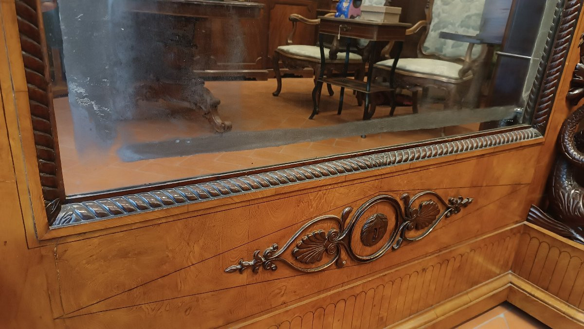 GRANDE SPECCHIERA BIEDERMEIER SECONDA META' XIX SECOLO-photo-3