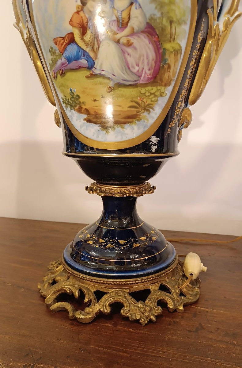 COPPIA DI LAMPADE IN PORCELLANA SÈVRES FINE XIX SECOLO -photo-4