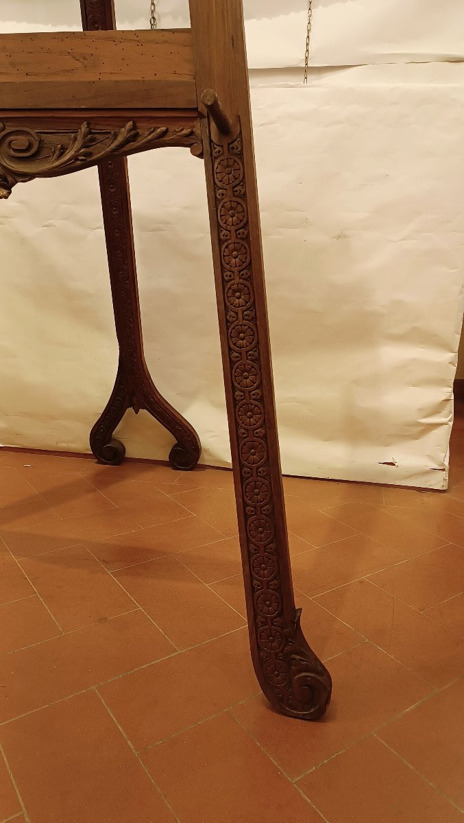 CAVALLETTO DA ESPOSIZIONE IN NOCE FINE XIX SECOLO -photo-4