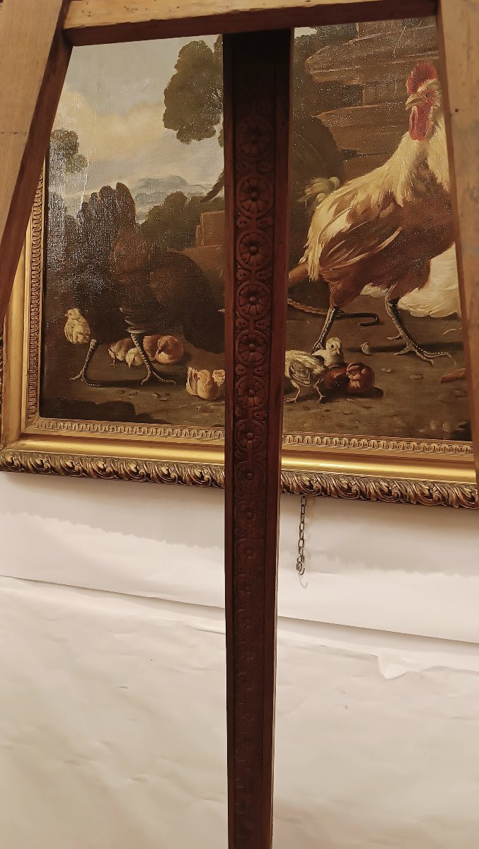 CAVALLETTO DA ESPOSIZIONE IN NOCE FINE XIX SECOLO -photo-5