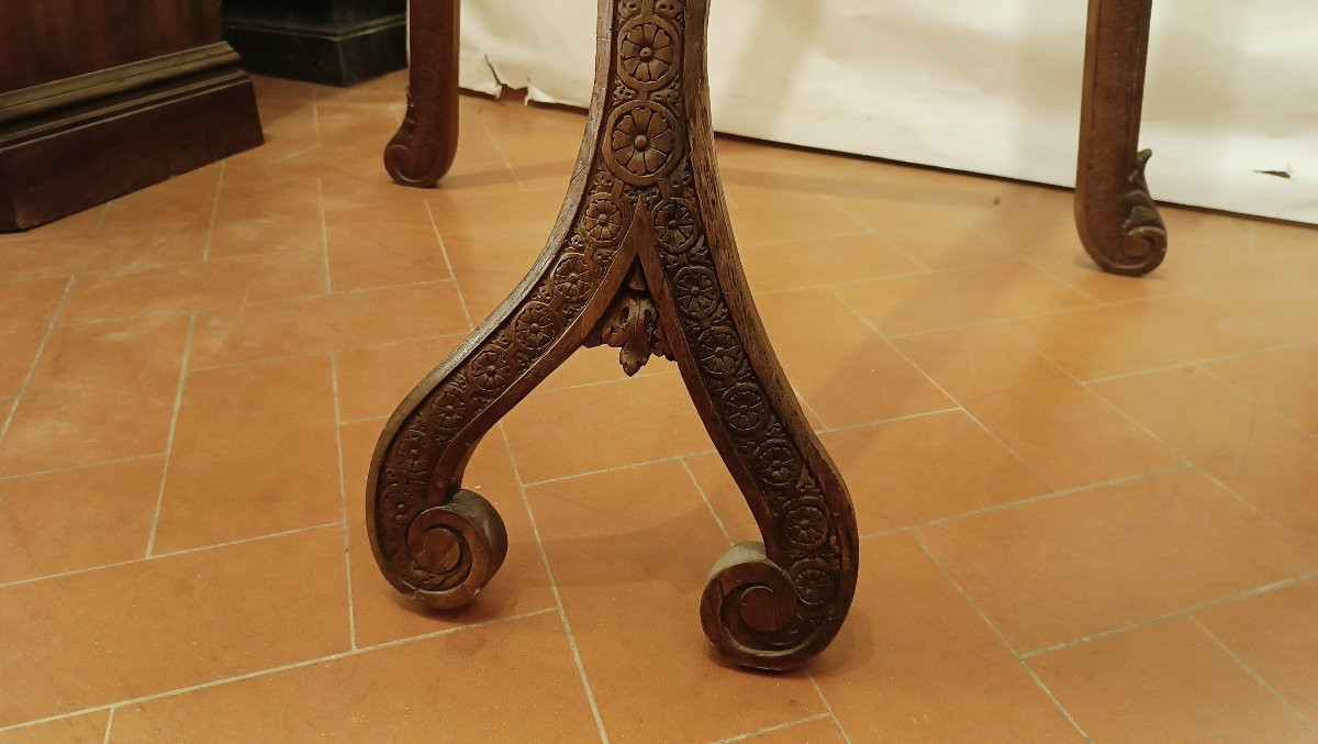 CAVALLETTO DA ESPOSIZIONE IN NOCE FINE XIX SECOLO -photo-8