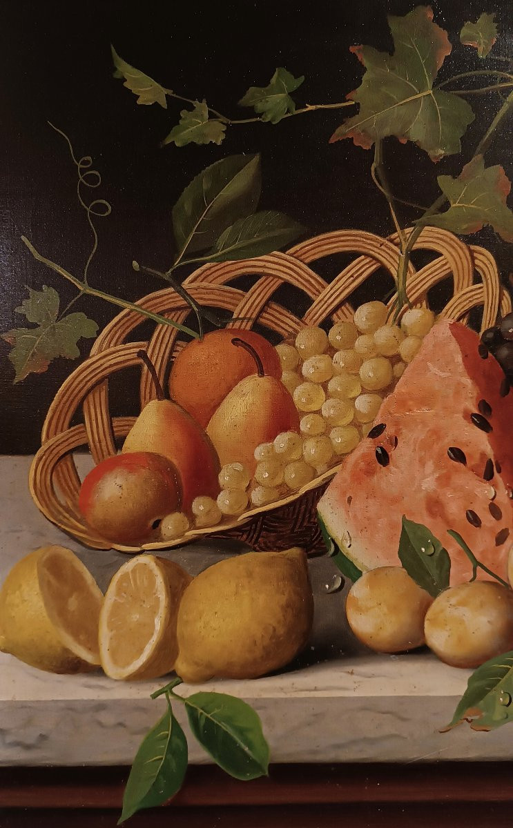 COPPIA DI NATURE MORTE MEUCCI FINE XIX SECOLO-photo-2