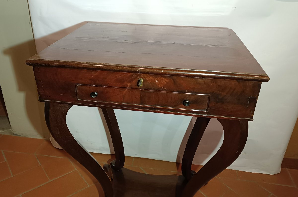 TAVOLINO DA LAVORO IMPERO PRIMO XIX SECOLO-photo-2