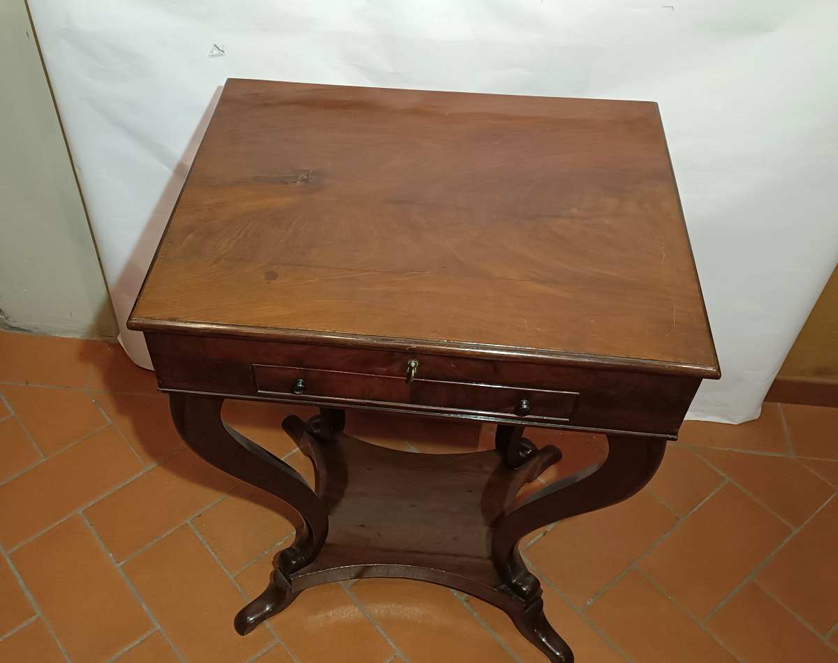 TAVOLINO DA LAVORO IMPERO PRIMO XIX SECOLO-photo-4