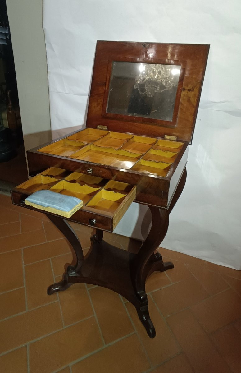 TAVOLINO DA LAVORO IMPERO PRIMO XIX SECOLO-photo-5