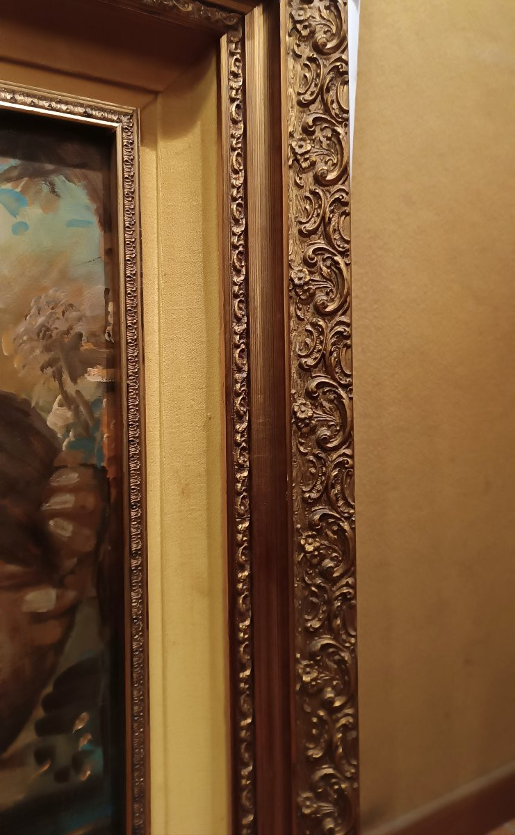 DIPINTO CON SCENA DI GENERE PRIMO XX SECOLO -photo-6