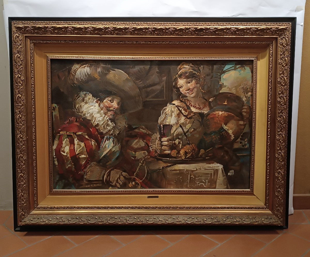 DIPINTO CON SCENA DI GENERE PRIMO XX SECOLO 