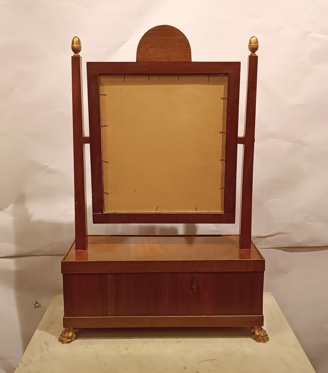 PICCOLA SPECCHIERA A PSICHE IN NOCE PRIMO XIX SECOLO -photo-2