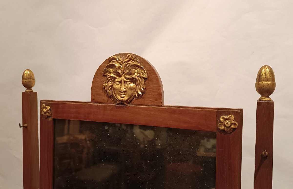 PICCOLA SPECCHIERA A PSICHE IN NOCE PRIMO XIX SECOLO -photo-4