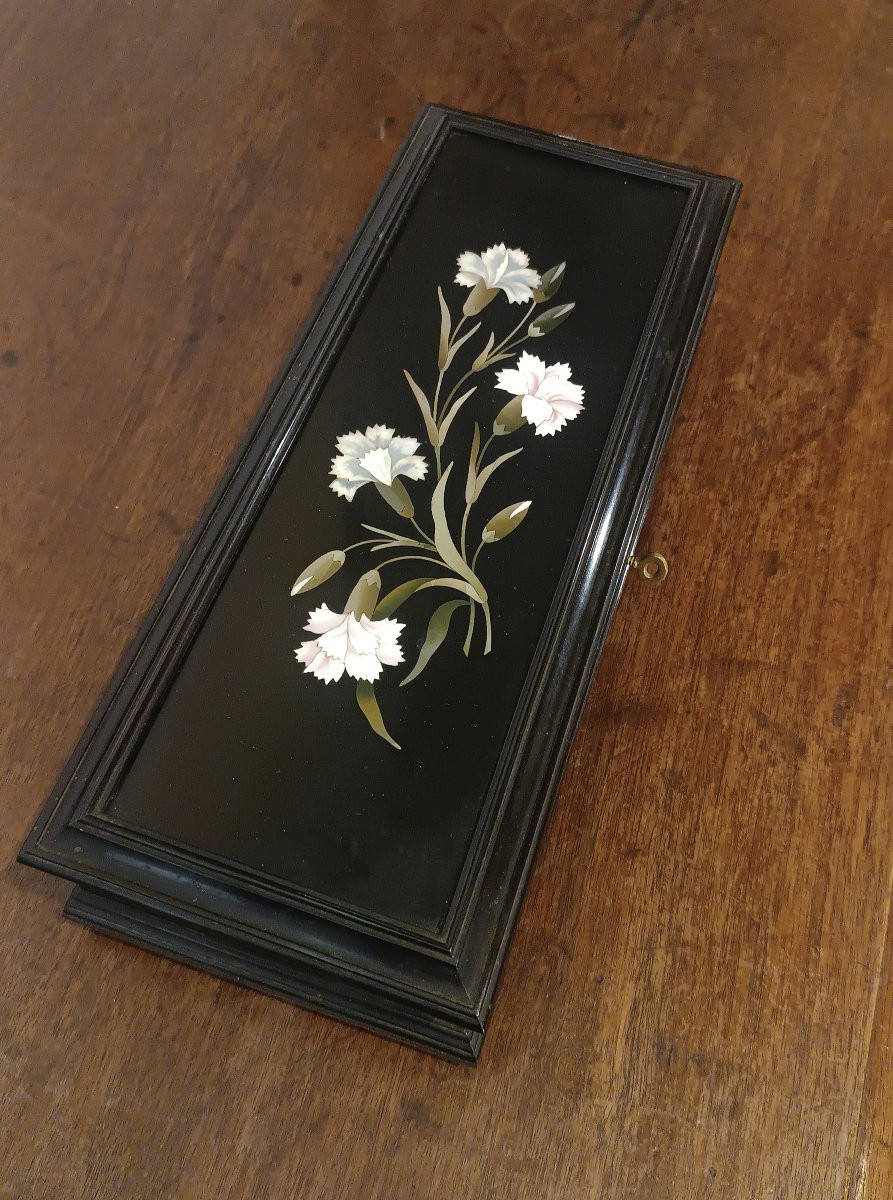 SCATOLA IN COMMESSO FIORENTINO META' XIX SECOLO -photo-3