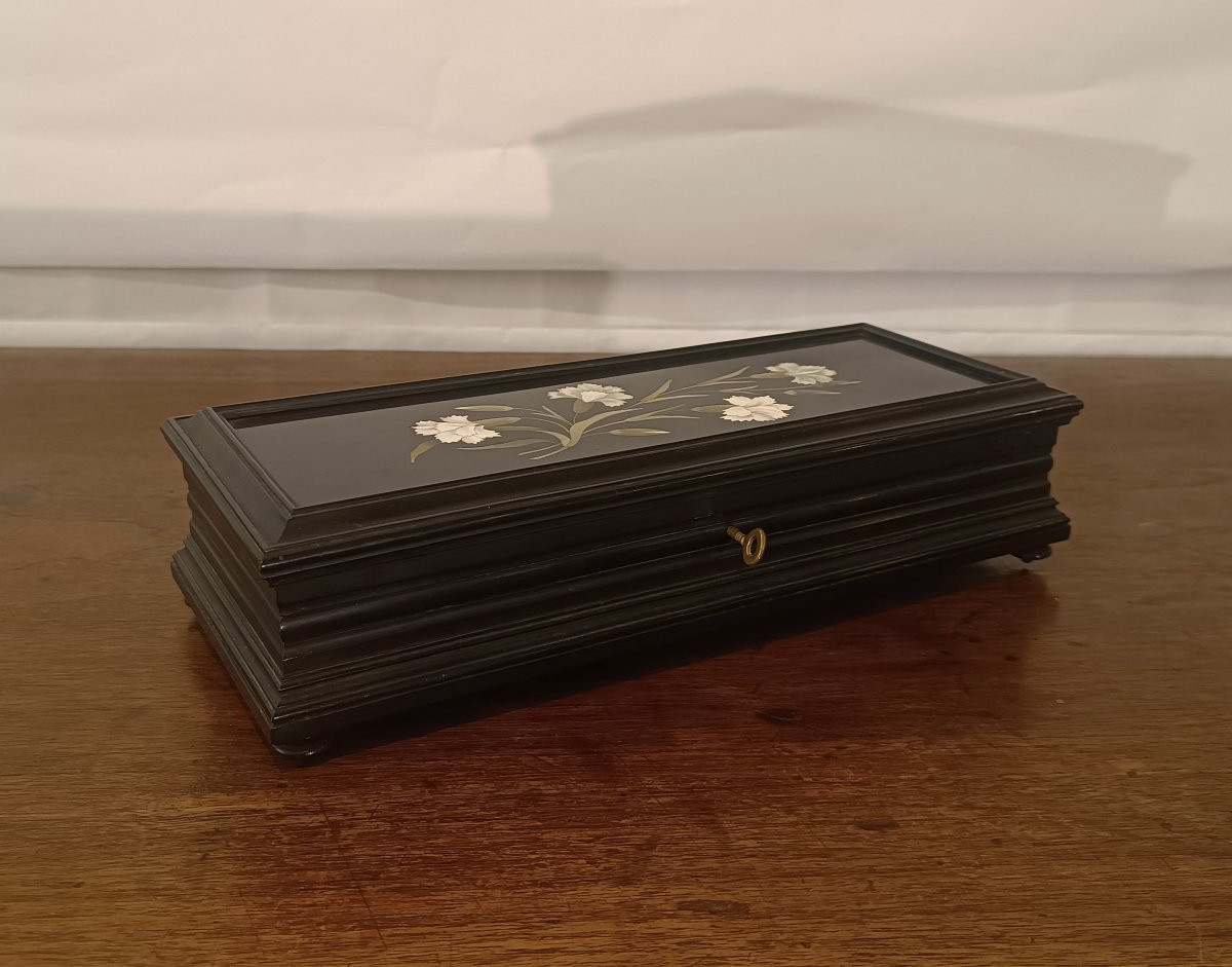 SCATOLA IN COMMESSO FIORENTINO META' XIX SECOLO -photo-4