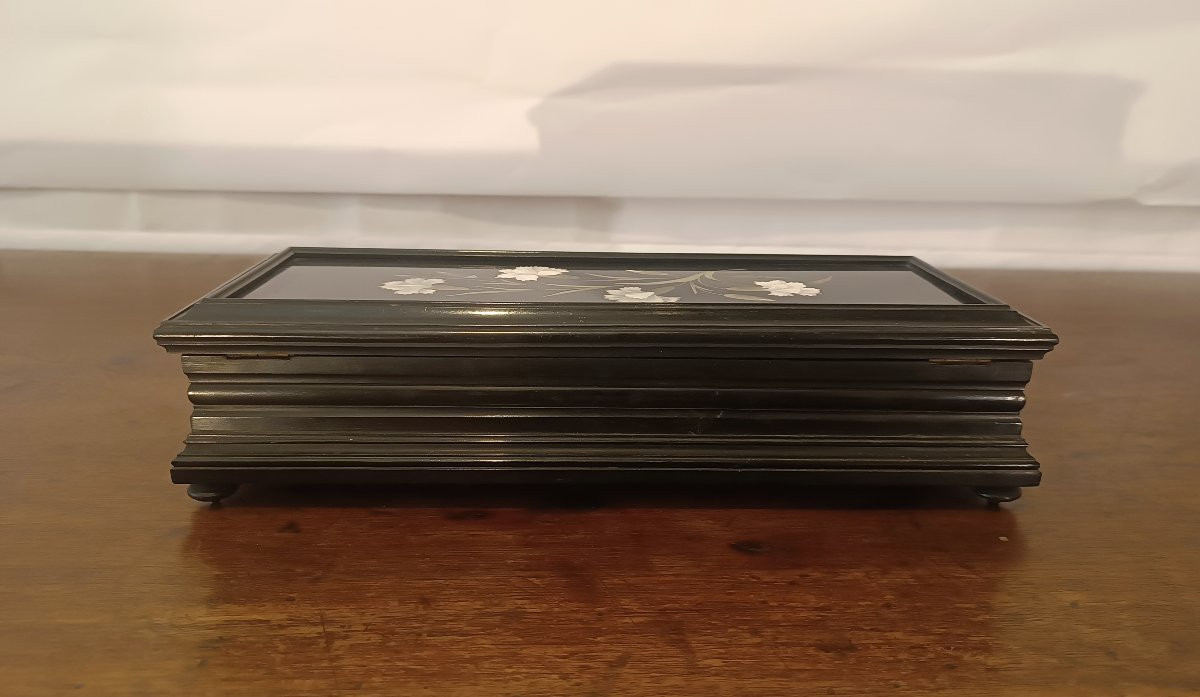 SCATOLA IN COMMESSO FIORENTINO META' XIX SECOLO -photo-2