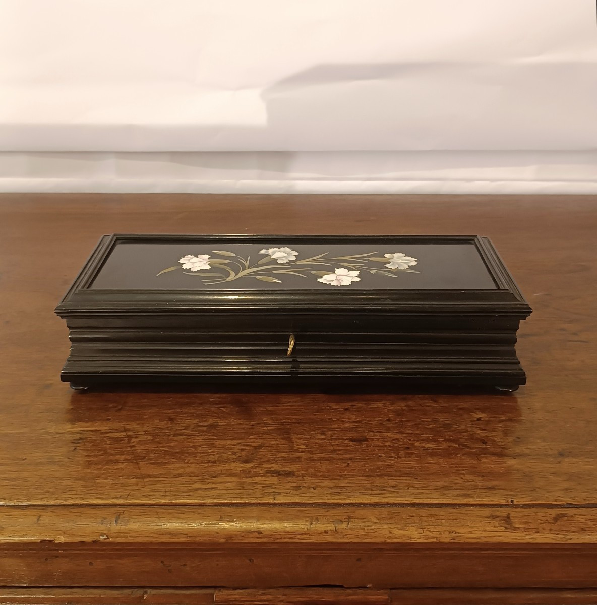 SCATOLA IN COMMESSO FIORENTINO META' XIX SECOLO 