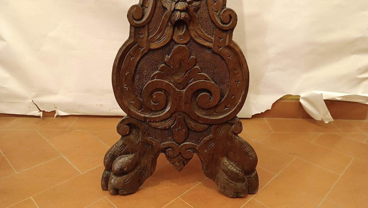 BASE IN LEGNO INTAGLIATO SECONDA META' XIX SECOLO -photo-3