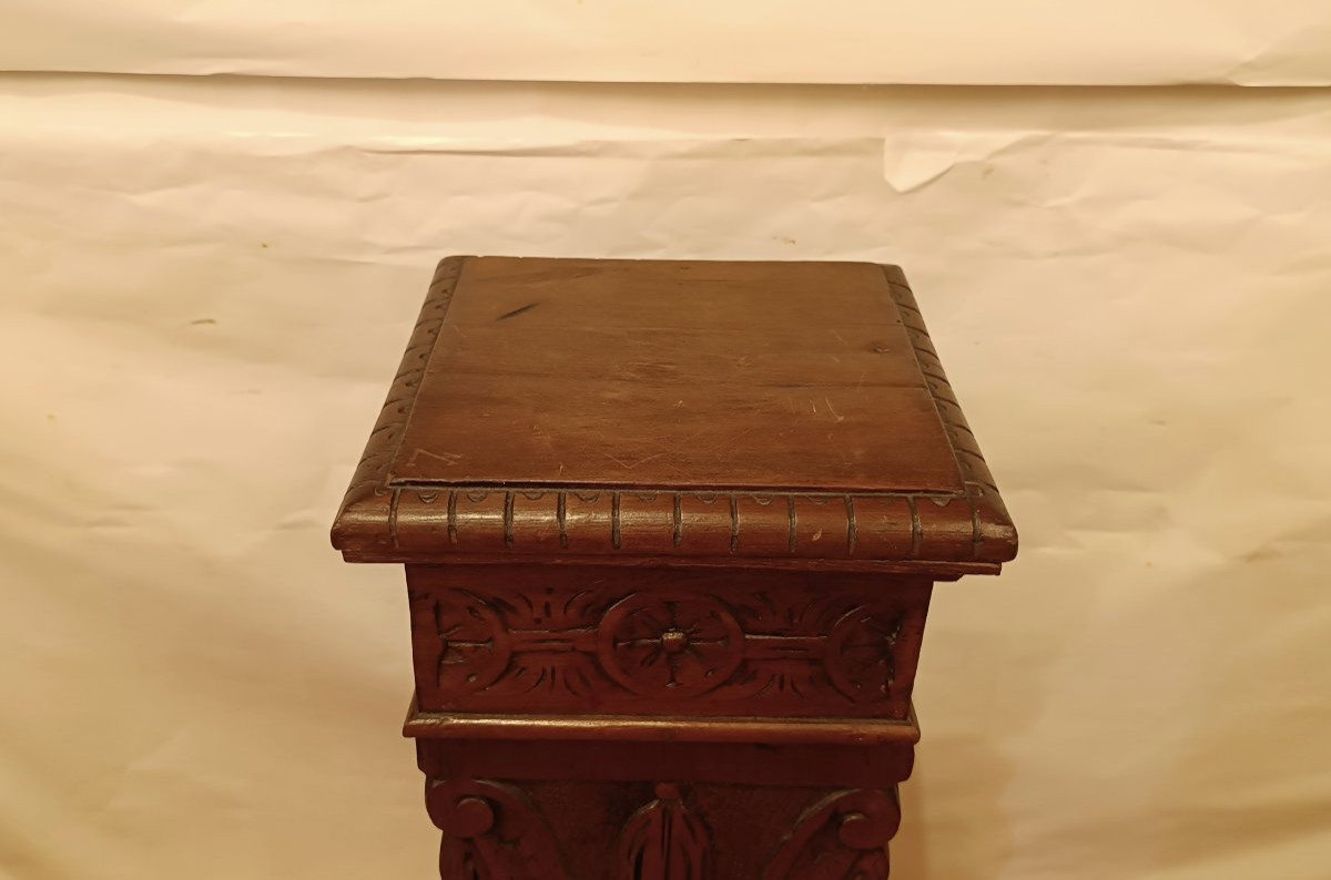 BASE IN LEGNO INTAGLIATO SECONDA META' XIX SECOLO -photo-2