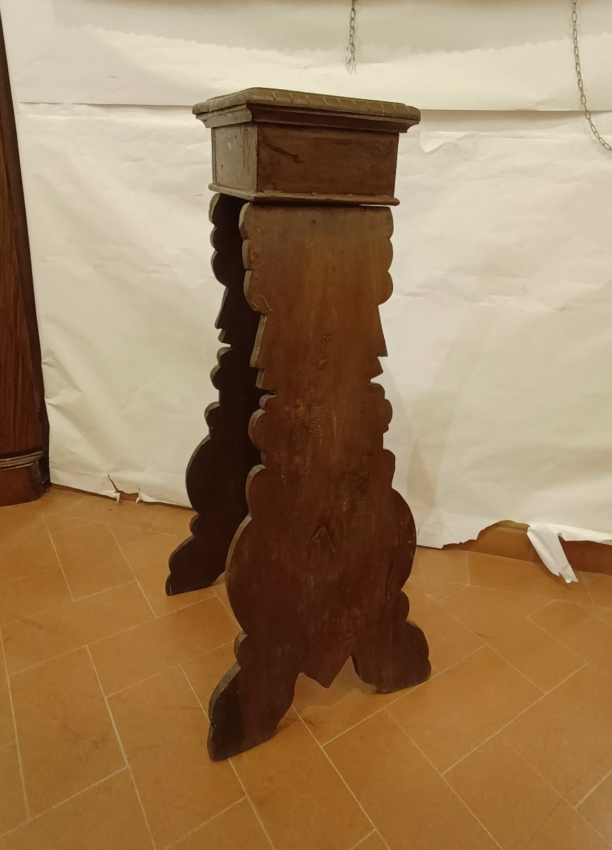 BASE IN LEGNO INTAGLIATO SECONDA META' XIX SECOLO -photo-6