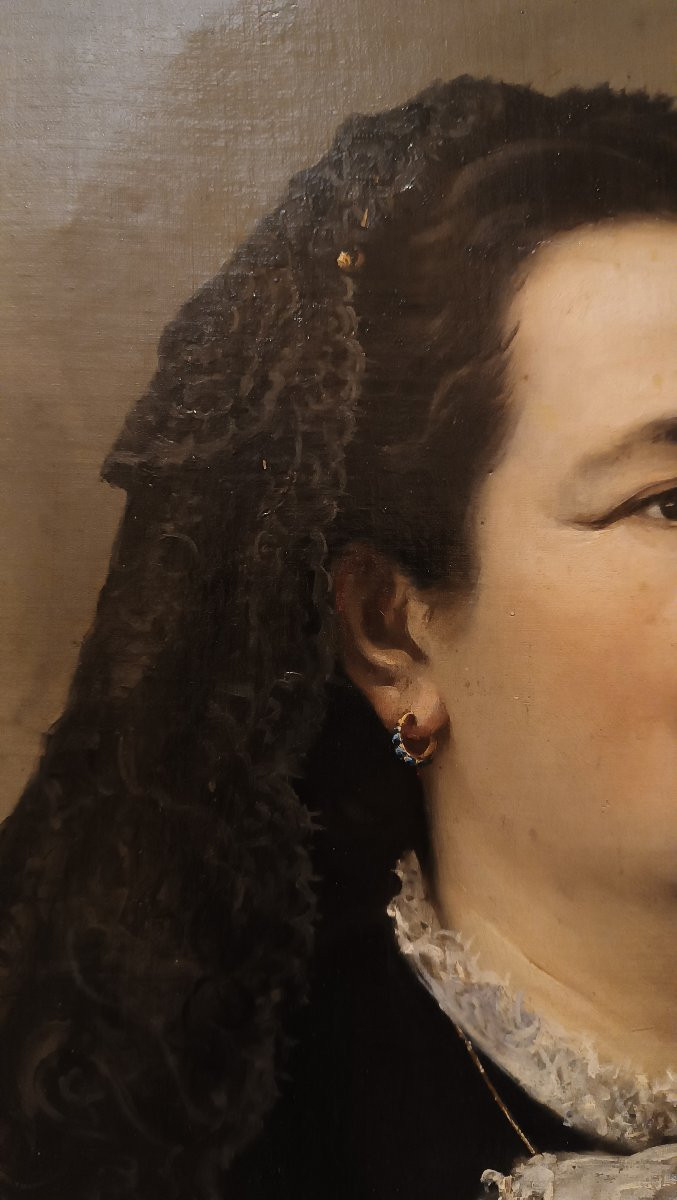 RITRATTO FEMMINILE SECONDA META' XIX SECOLO -photo-3