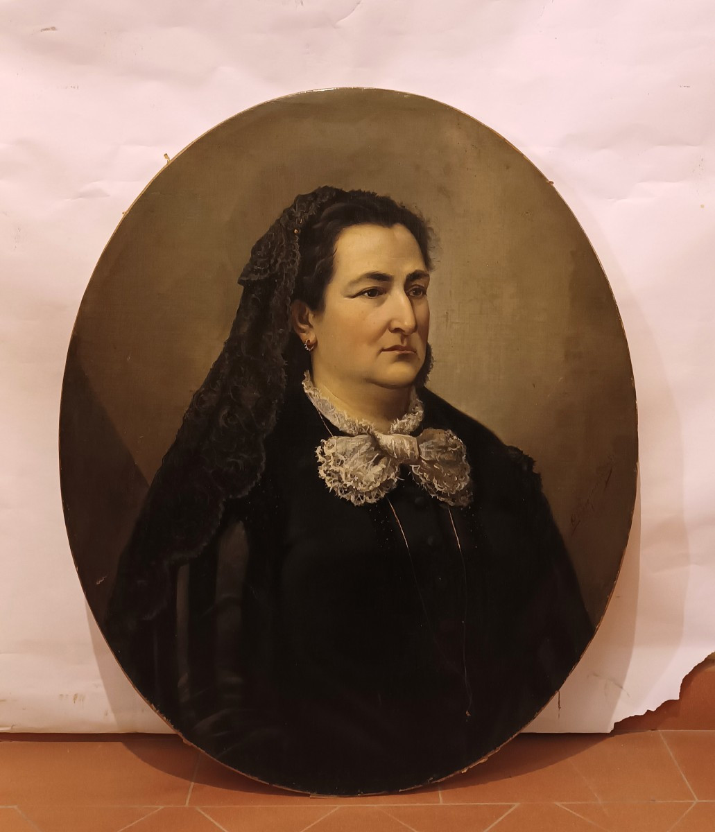 RITRATTO FEMMINILE SECONDA META' XIX SECOLO 