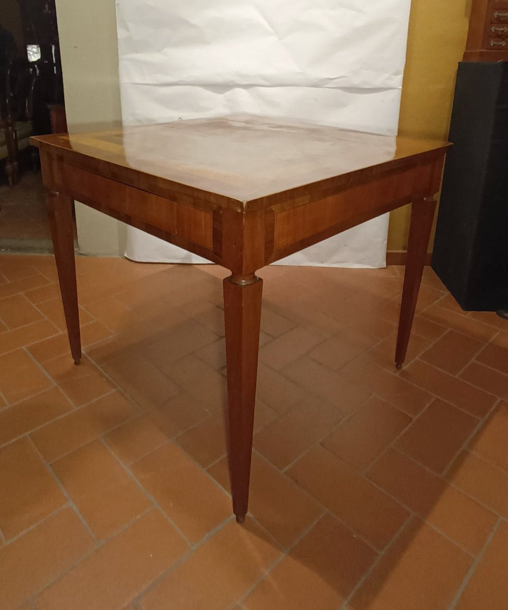 TAVOLO DA GIOCO CON INTARSI LUIGI XVI SECONDA META' XVIII SECOLO -photo-3