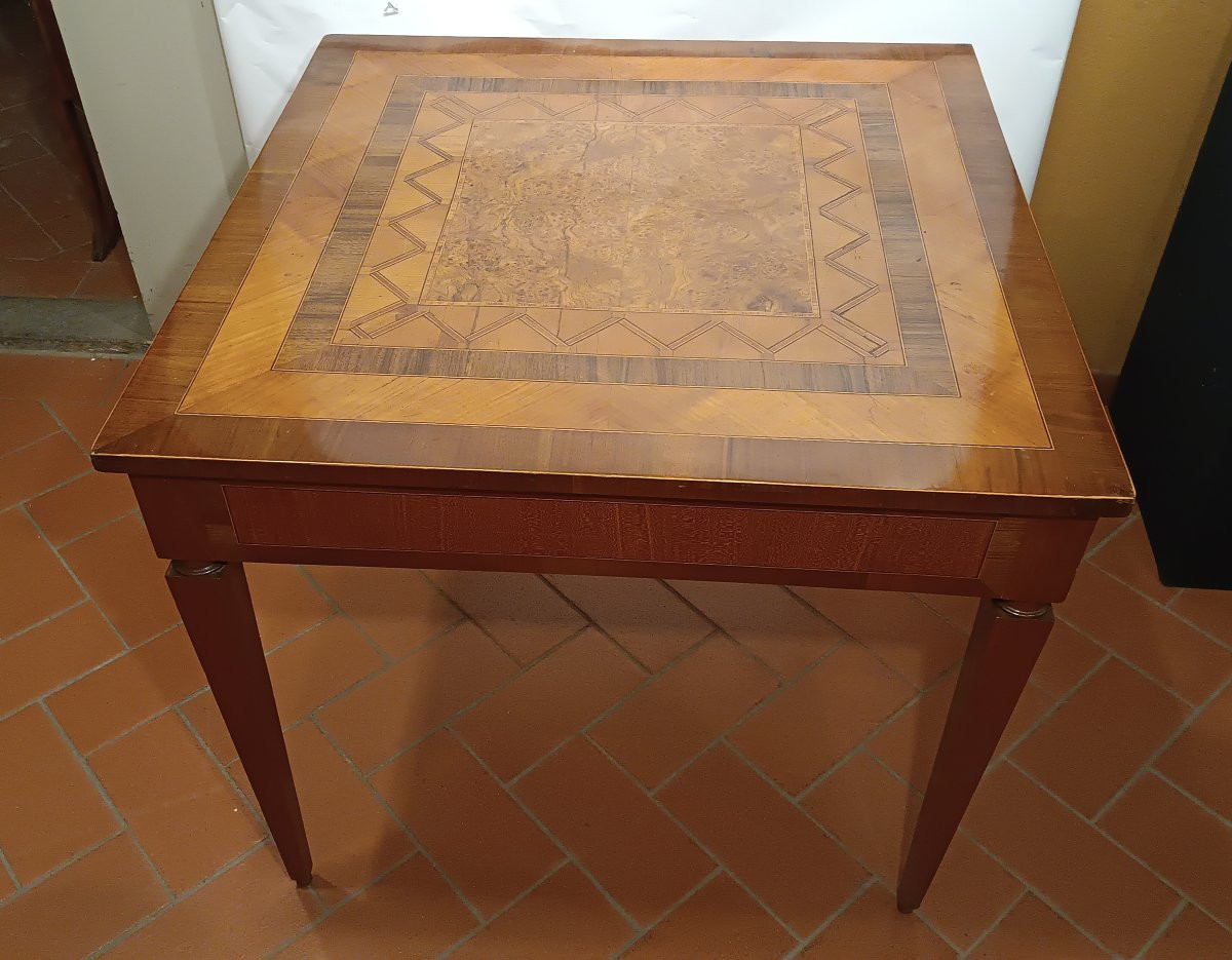 TAVOLO DA GIOCO CON INTARSI LUIGI XVI SECONDA META' XVIII SECOLO -photo-6