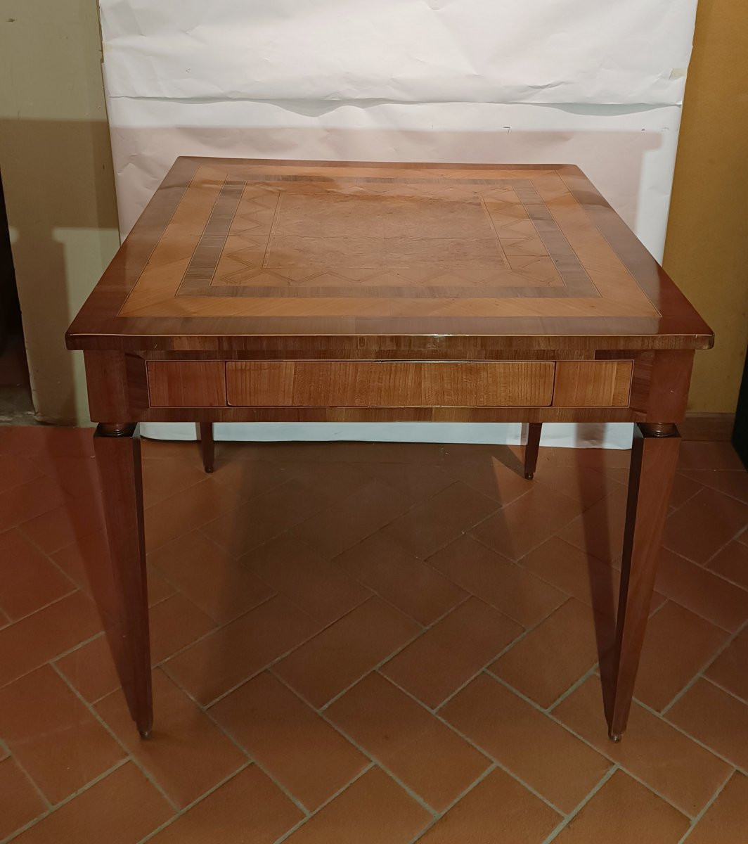 TAVOLO DA GIOCO CON INTARSI LUIGI XVI SECONDA META' XVIII SECOLO -photo-7