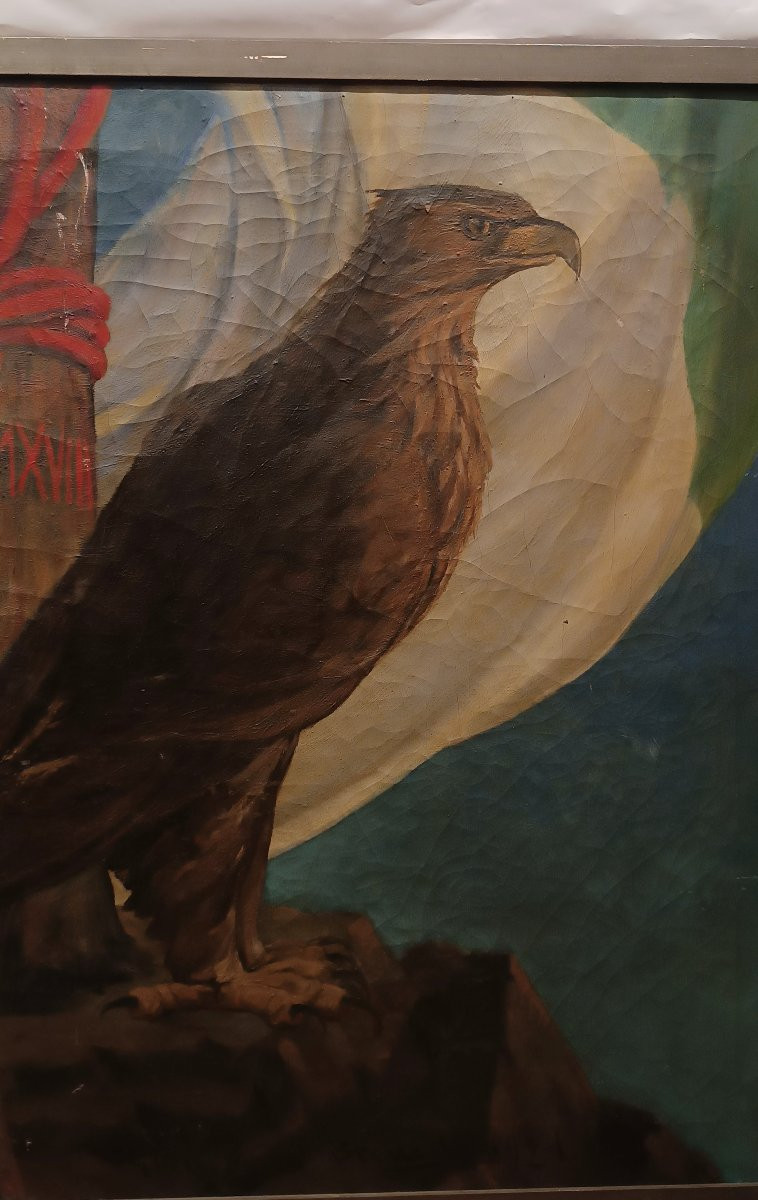 DIPINTO TRIONFO PRIMA GUERRA MONDIALE PRIMA META' DEL XX SECOLO -photo-3