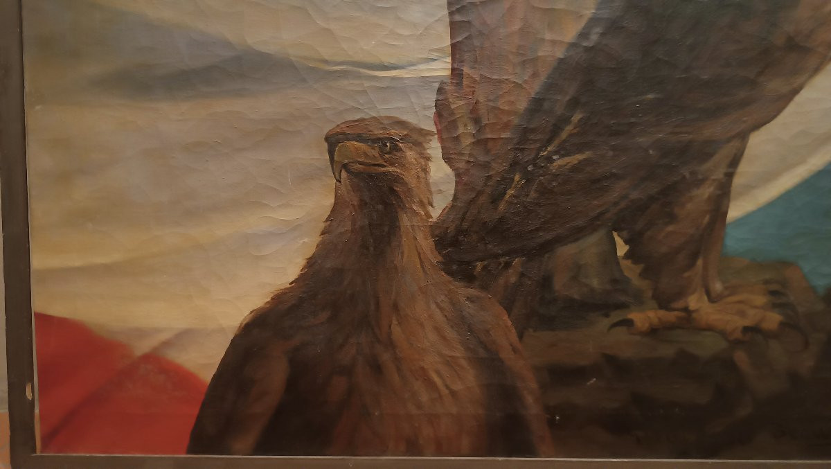 DIPINTO TRIONFO PRIMA GUERRA MONDIALE PRIMA META' DEL XX SECOLO -photo-4