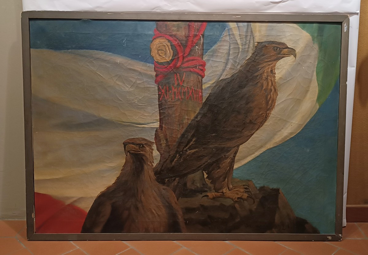 DIPINTO TRIONFO PRIMA GUERRA MONDIALE PRIMA META' DEL XX SECOLO 