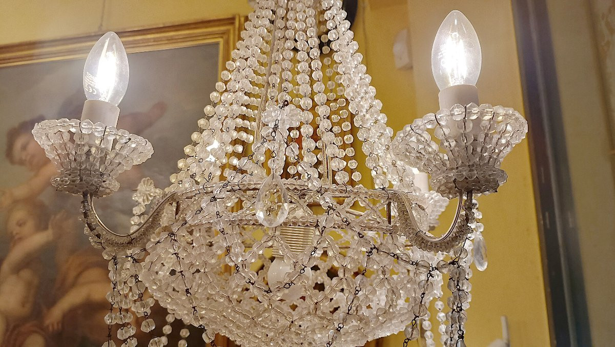 PICCOLO LAMPADARIO A SACCA FINE DEL XIX SECOLO -photo-2