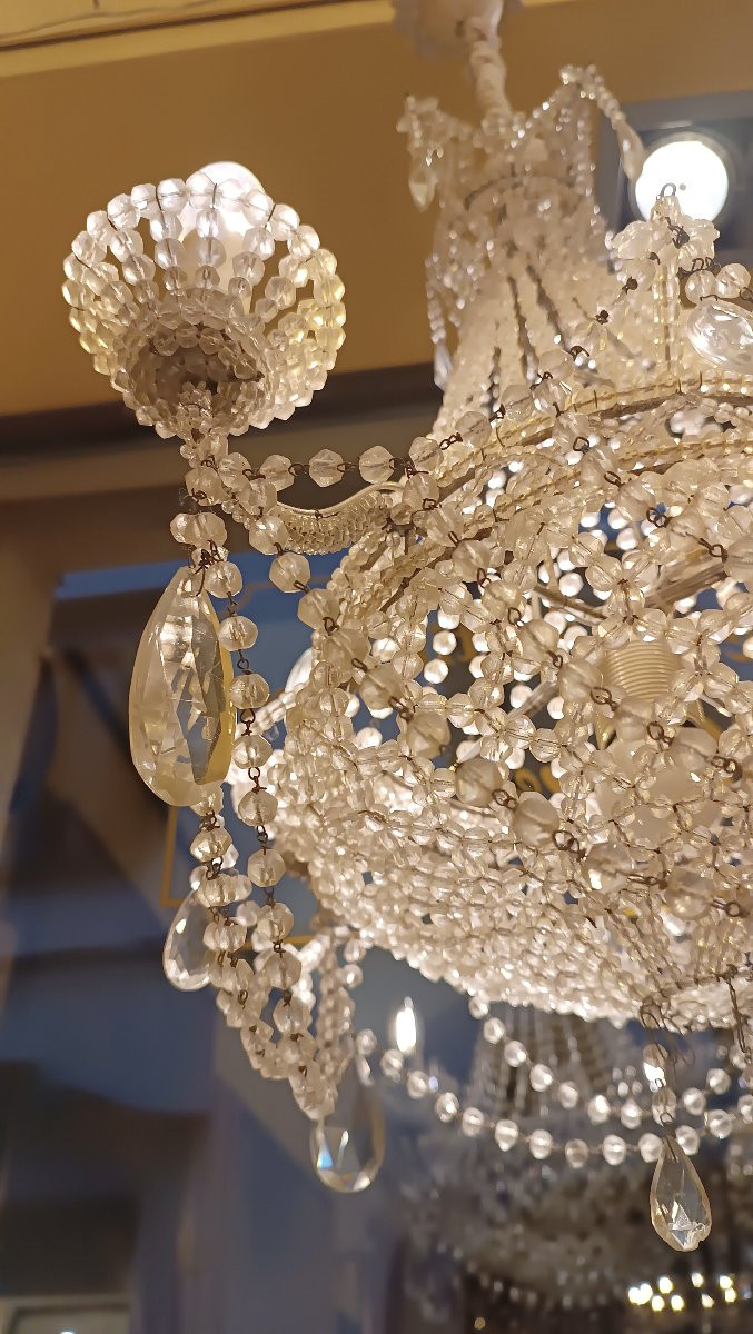 PICCOLO LAMPADARIO A SACCA FINE DEL XIX SECOLO -photo-3