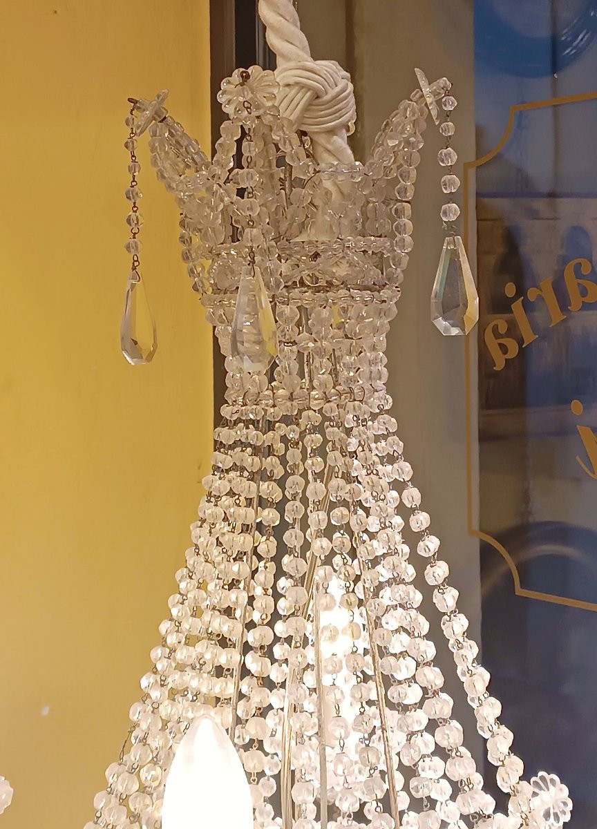 PICCOLO LAMPADARIO A SACCA FINE DEL XIX SECOLO -photo-5