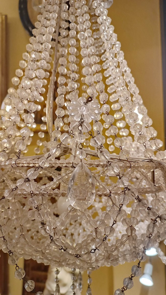 PICCOLO LAMPADARIO A SACCA FINE DEL XIX SECOLO -photo-7