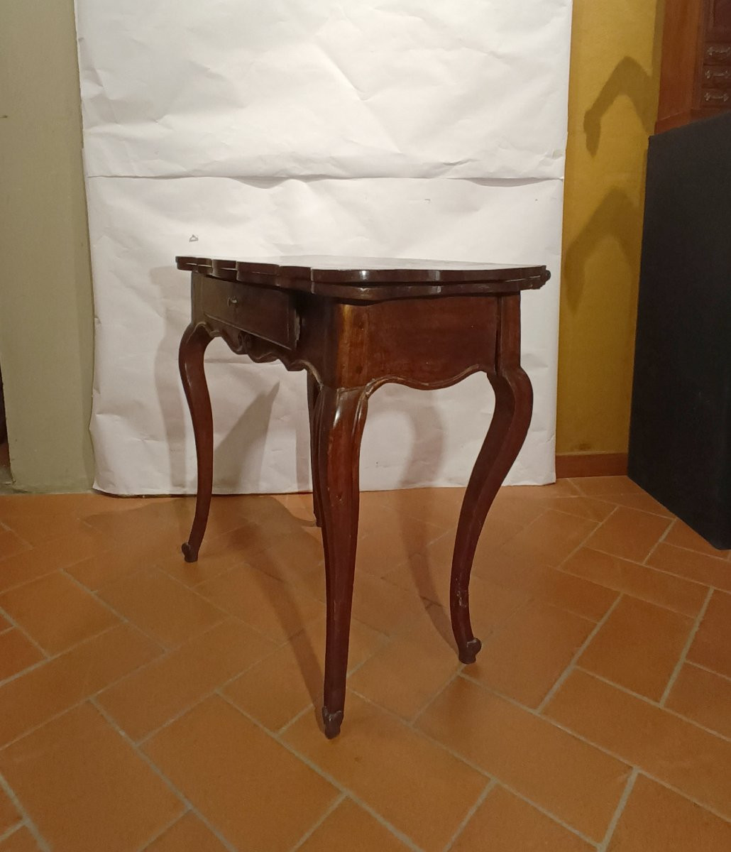 TAVOLINO DA GIOCO LUIGI FILIPPO META' XIX SECOLO -photo-3