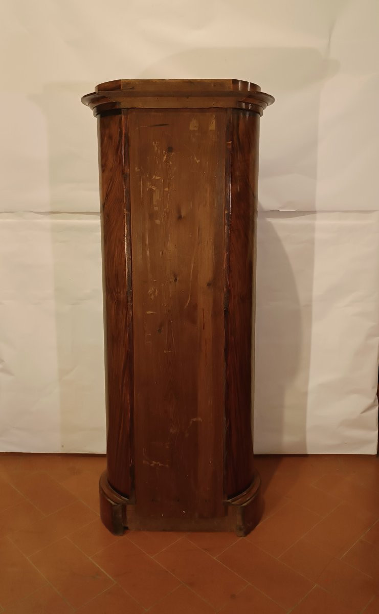COLONNA APRIBILE IN NOCE BIEDERMEIER SECONDA META' XIX SECOLO-photo-5