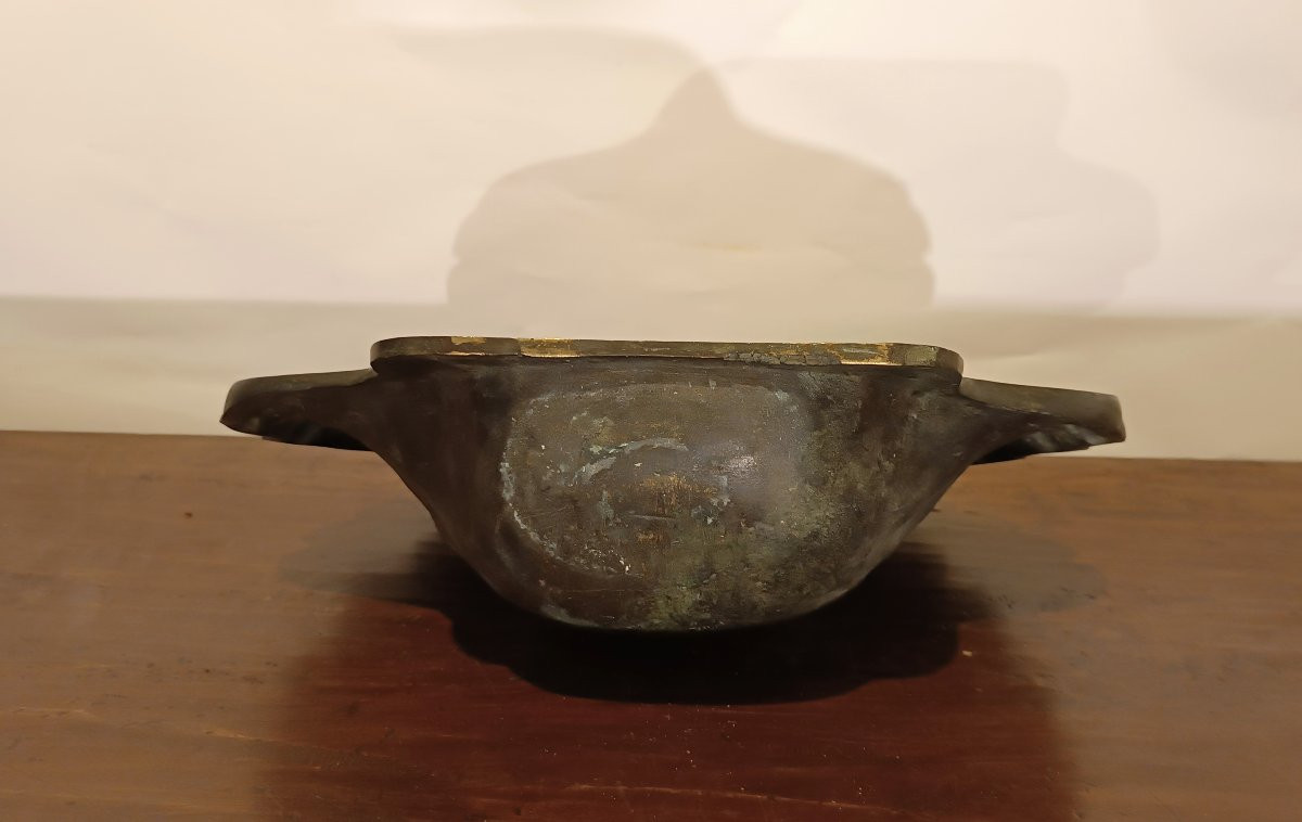 ACQUASANTIERA IN BRONZO FINE XVII-INIZI XVIII SECOLO-photo-4